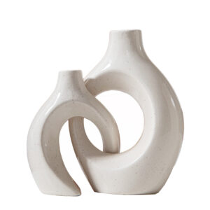 Nordic Abstract Ceramic Candle Holder, Vase