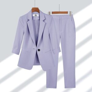 Professional Solid Color Slim Fit Suit (Small Fit)