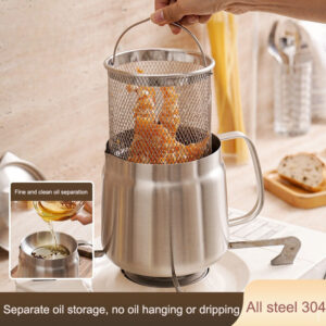 Stainless steel Oil Filter Fryer Pot