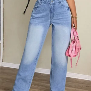 Washed High Waist Jeans