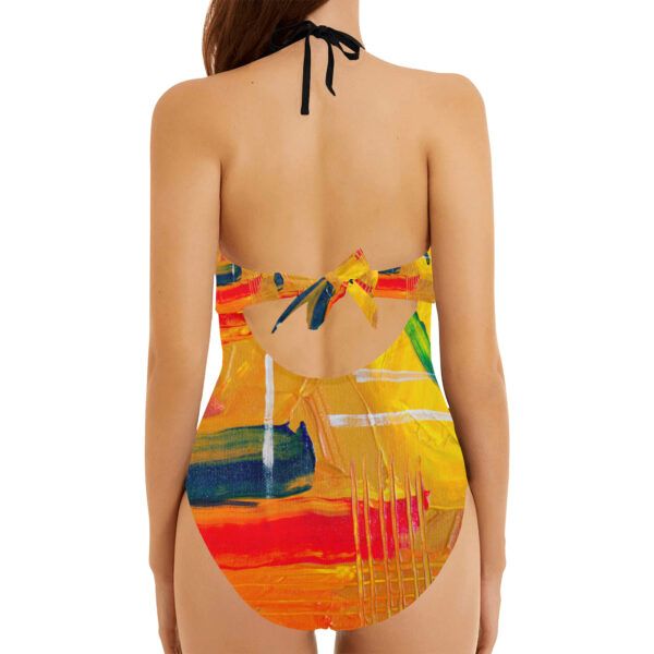 Teen Girls Backless Bow Swimsuit - Image 2