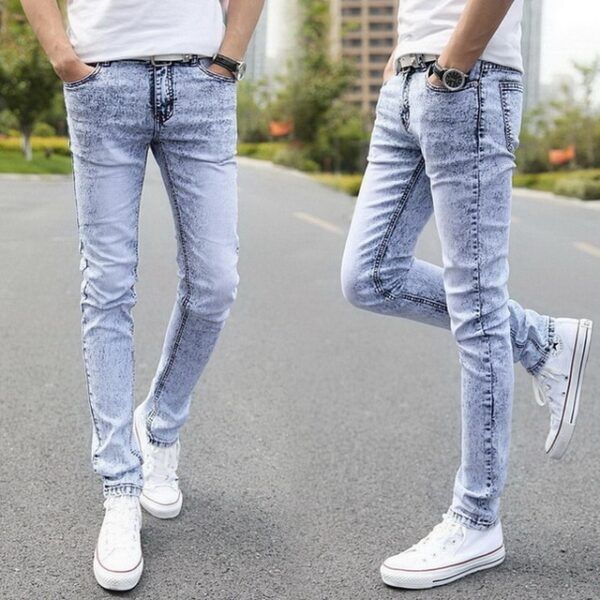 Men Distressed Skinny Denim Jeans - Image 9