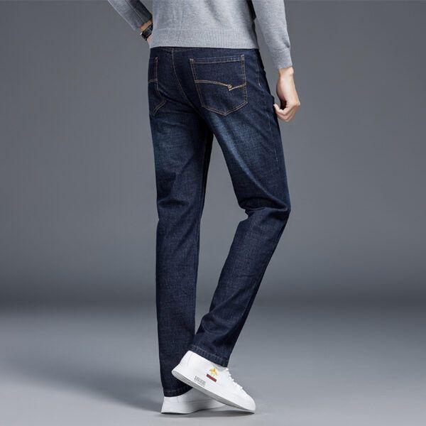 Plush Jeans Men Straight Leg Pants - Image 3
