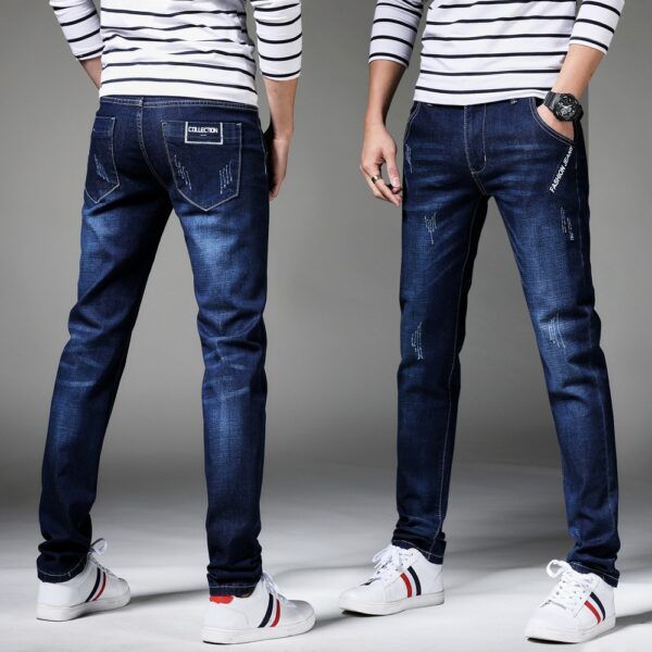 Men Distressed Skinny Denim Jeans - Image 5