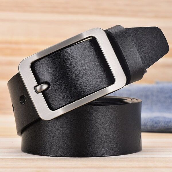 Men's belt pure leather pin buckle - Image 6