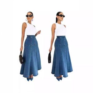 Big Swing Denim Skirt