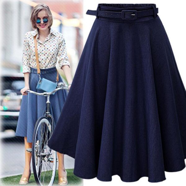 Women Denim Jeans A line Skirt