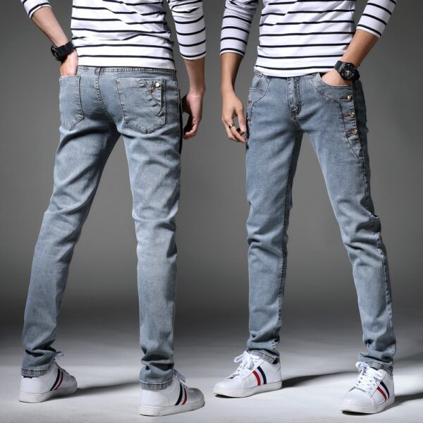 Men Distressed Skinny Denim Jeans - Image 2