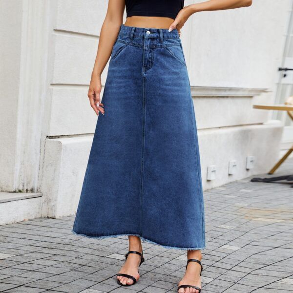 High waist denim fashionable skirt for women - Image 4