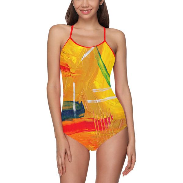 Colourful Slip One Piece Swimsuit