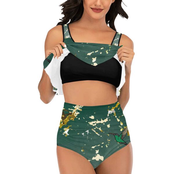 High Waist Flounce Bikini Swimsuit