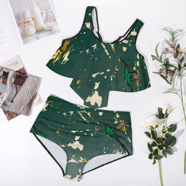 High Waist Flounce Bikini Swimsuit (XL) - Image 3