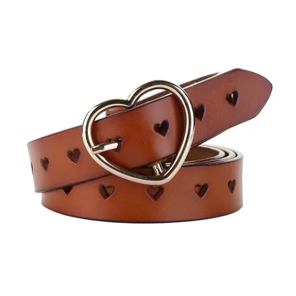 Genuine Leather Heart-shaped Cow Skin Women Belts - Image 10