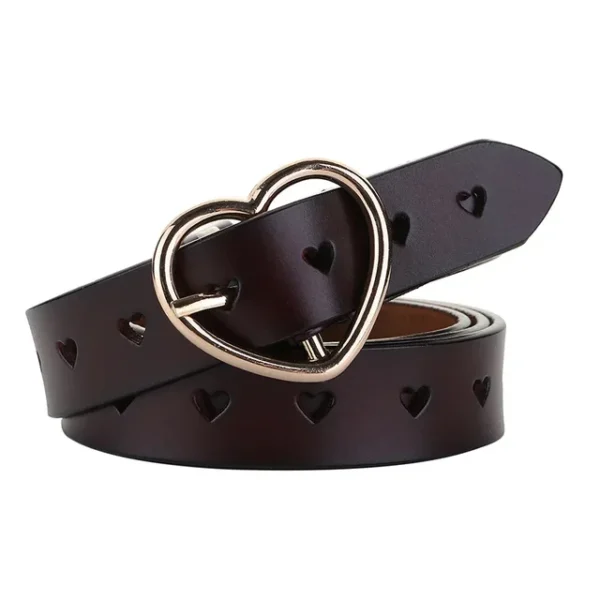 Genuine Leather Heart-shaped Cow Skin Women Belts - Image 8