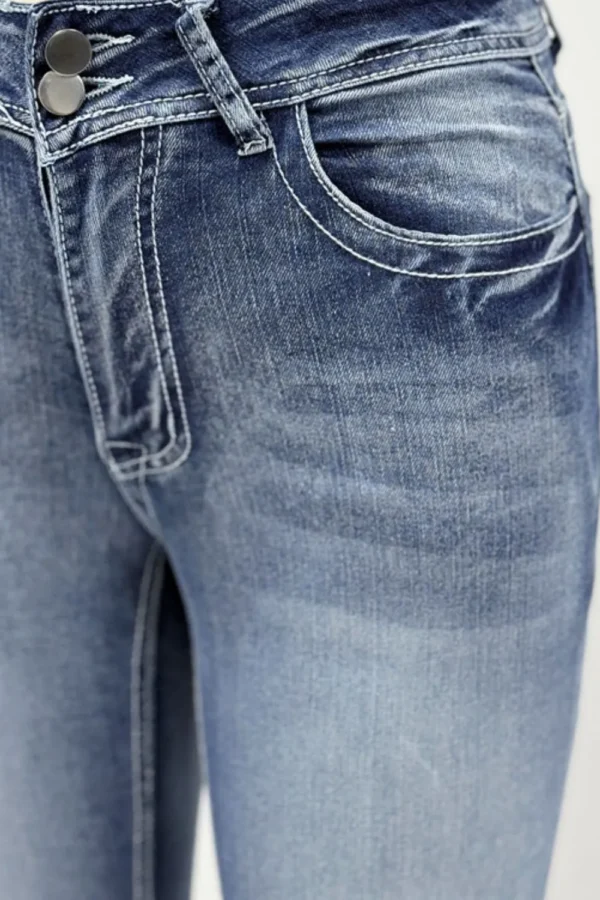 Star Embroidered Bootcut Jeans for Teens - Image 5