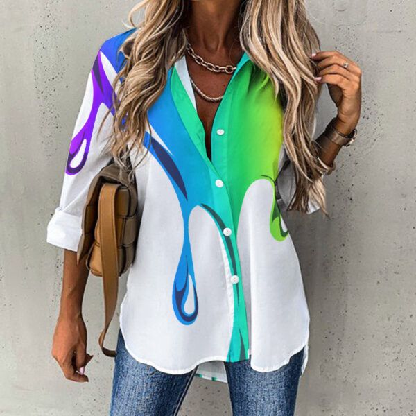 Multi-color Water Drop Blouse - Image 3