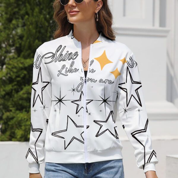 Long Sleeve Women Zipper Jacket - Image 2