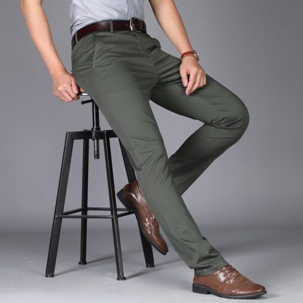 Men Fashionable Stretch Slim Fit Long Pants - Image 3