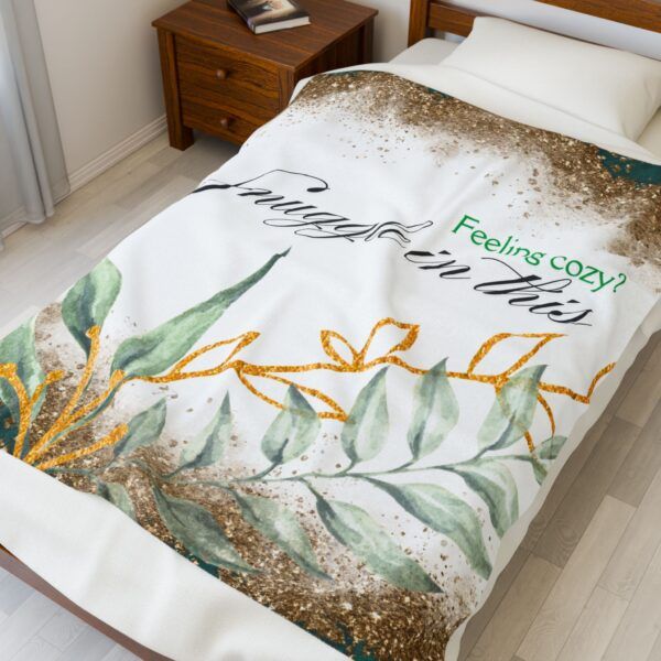 Cozy Velveteen Plush Blanket, Snuggle in This - Image 5