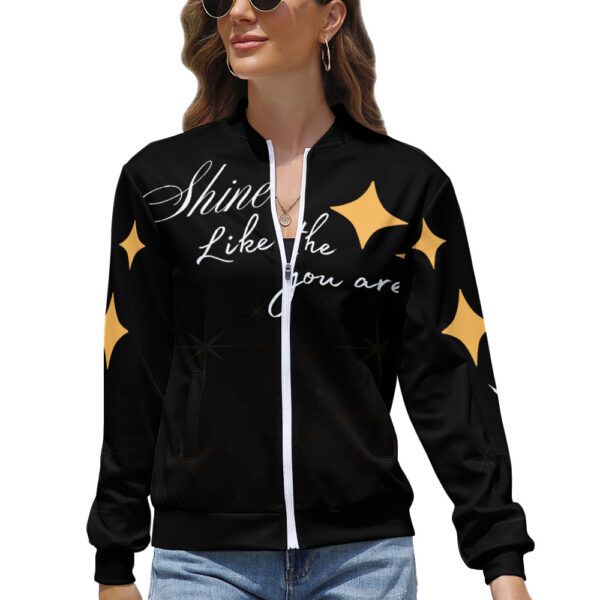 Long Sleeve Women Zipper Jacket - Image 5