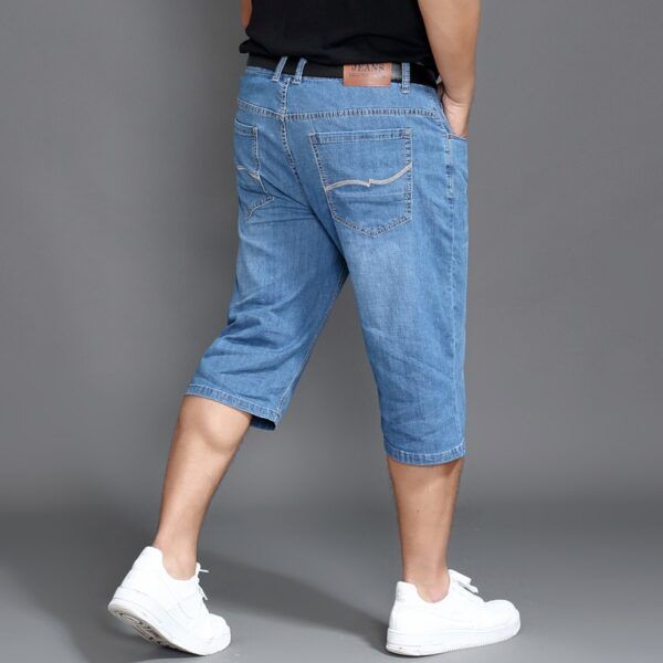 High Waisted Stretch Jeans Shorts For Men - Image 3