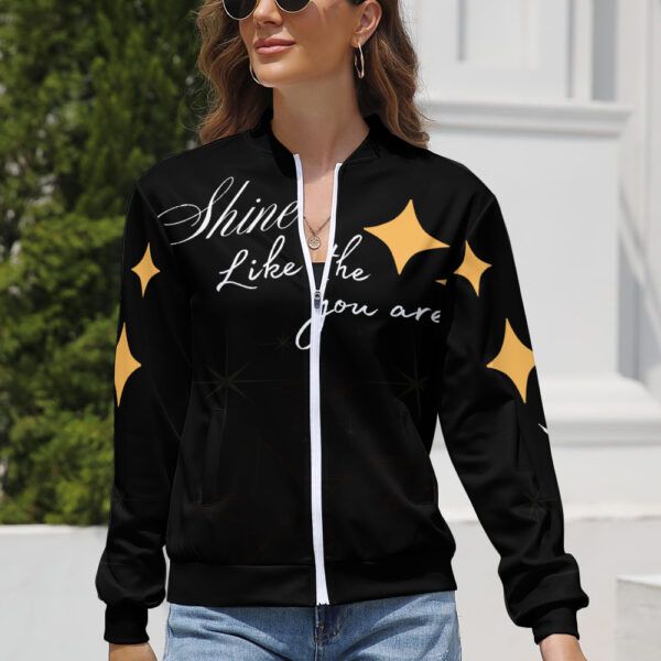 Long Sleeve Women Zipper Jacket - Image 6