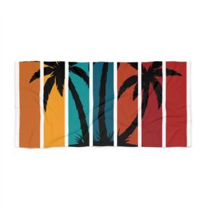 Tropical Beach Towel with Palm Trees