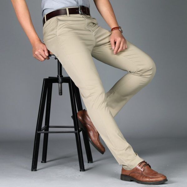 Men Fashionable Stretch Slim Fit Long Pants - Image 4