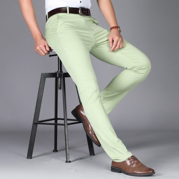 Men Fashionable Stretch Slim Fit Long Pants - Image 7