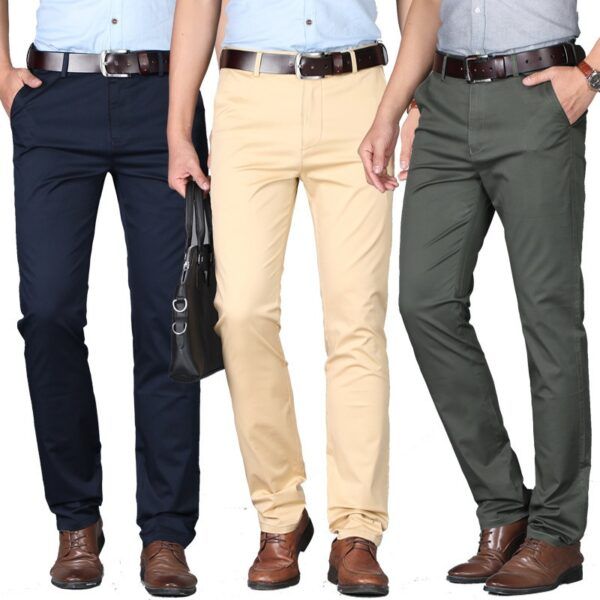 Men Fashionable Stretch Slim Fit Long Pants - Image 8