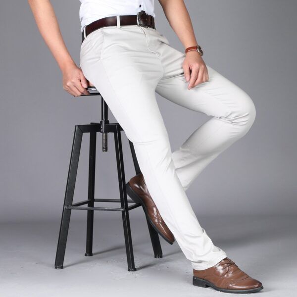 Men Fashionable Stretch Slim Fit Long Pants - Image 6