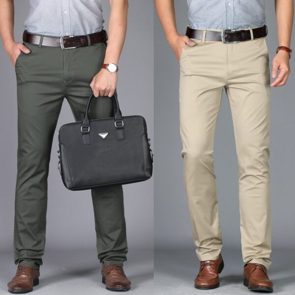 Men Fashionable Stretch Slim Fit Long Pants - Image 9