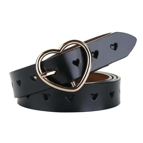 Genuine Leather Heart-shaped Cow Skin Women Belts - Image 7