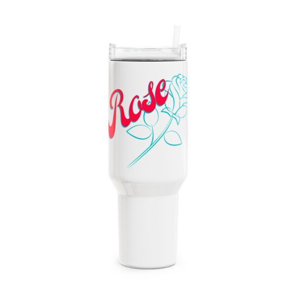 Rose Print Insulated Tumbler for Hot & Cold Beverages - Image 1