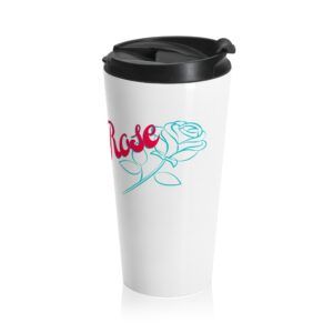 Rose DesignTravel Mug - Image 4