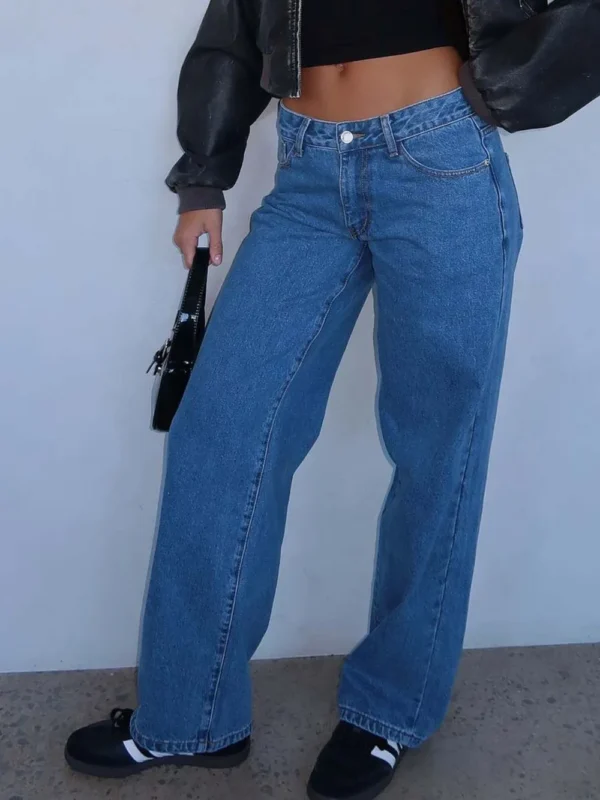 Wide Leg Jeans with Pockets - Image 8