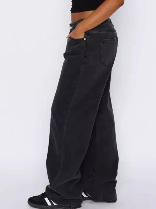 Wide Leg Jeans with Pockets - Image 4