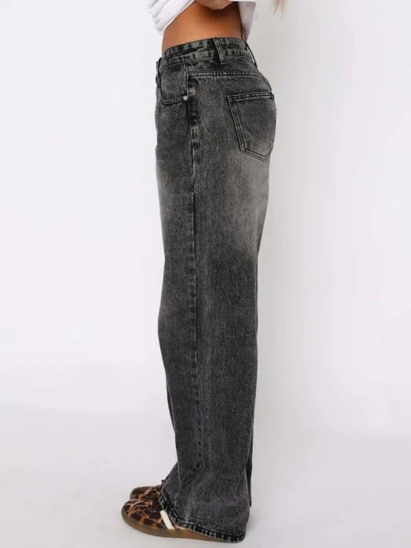 Wide Leg Jeans with Pockets - Image 9