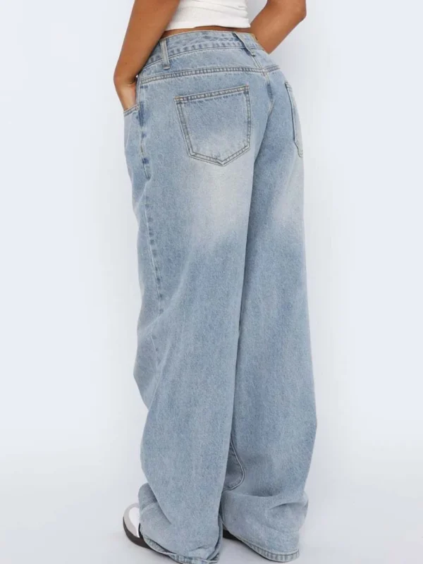 Wide Leg Jeans with Pockets - Image 6