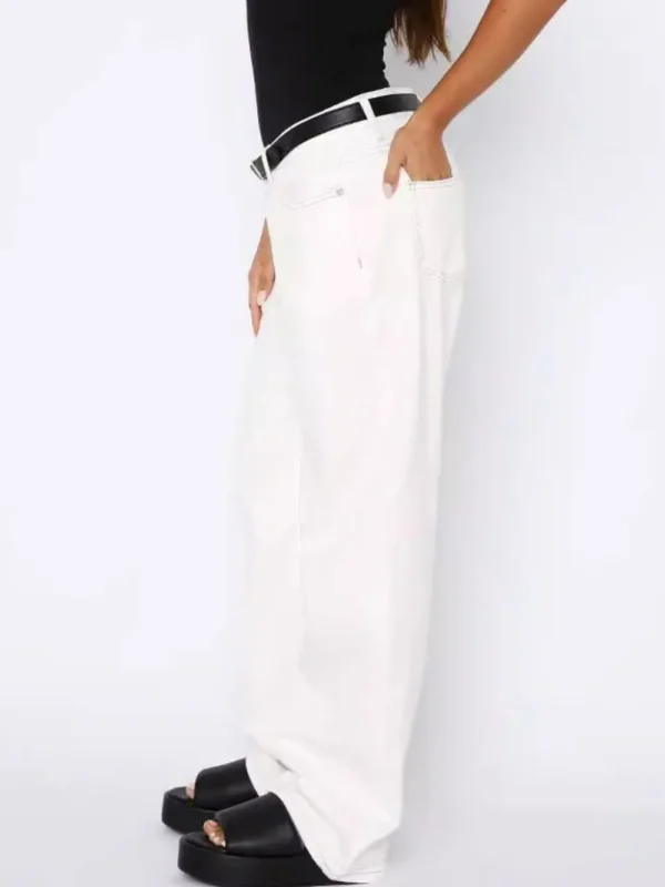 Wide Leg Jeans with Pockets - Image 2
